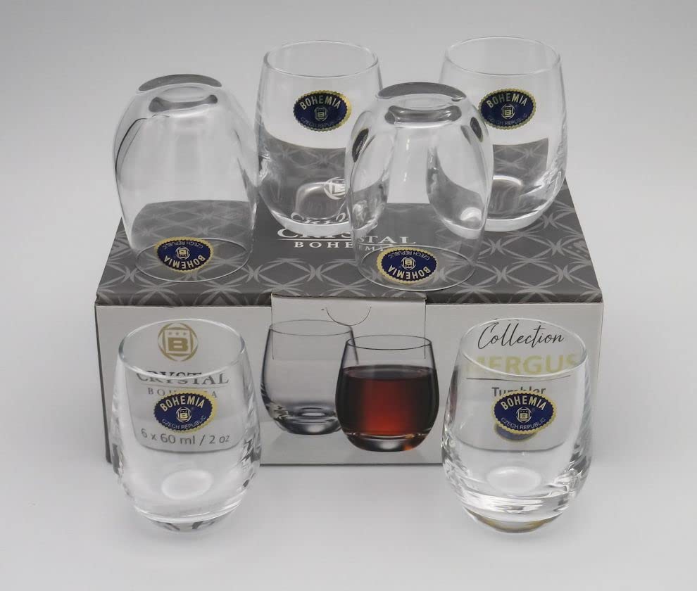 Bohemian Glass MERGUS Chilled Liqueur Glasses, 60ml, Set of 6