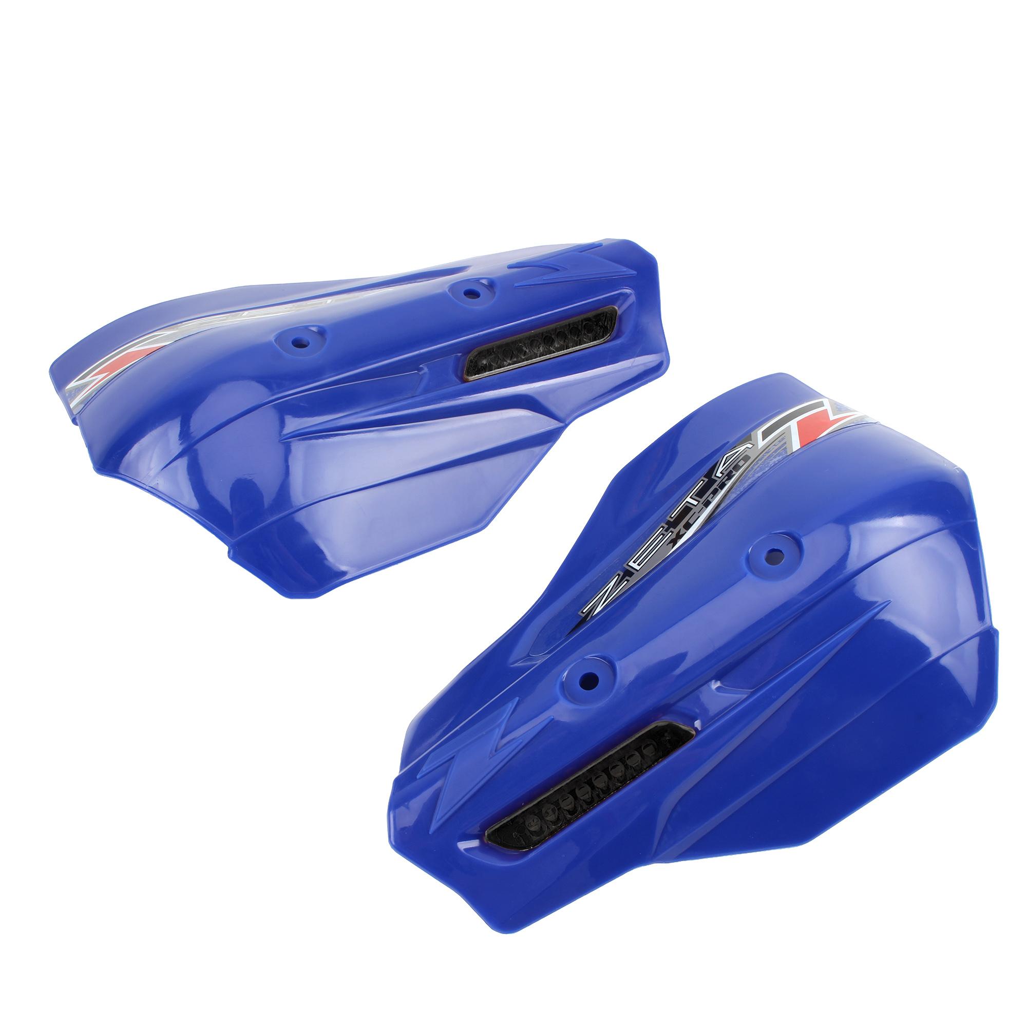Universal Motorcycle Handguard Enduro ZETA XC-PRO With Gray Turn Signal Protector for KTM Honda Suzuki Dirt Bike Motocross синий