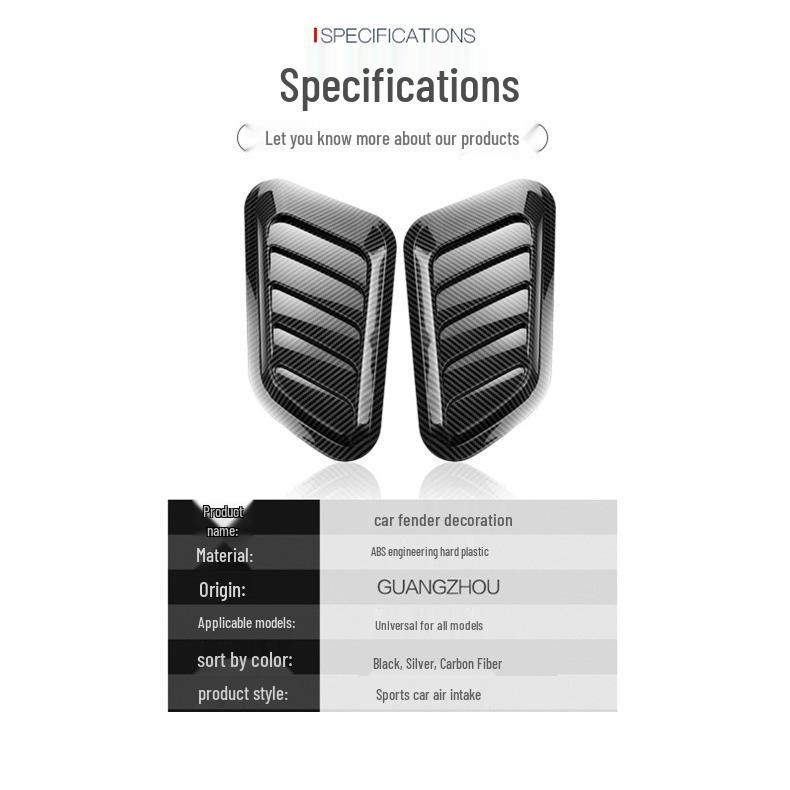 Dekorativní falešný výstup vzduchu na kapotu pro úpravu