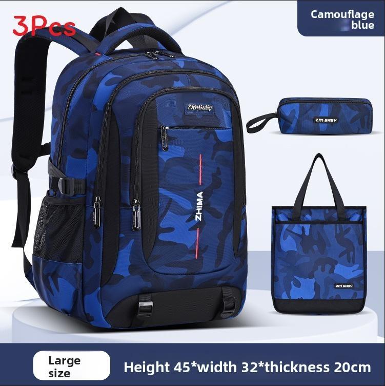 

Sesame Baby Unisex School Backpack With Large Capacity For Middle School Students синий