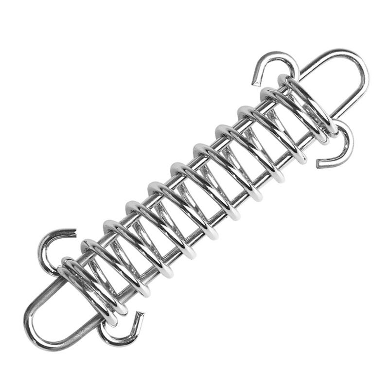 Outdoor Tent Spring Elastic Buckle Stainless Steel Camping Tent Windproof Rope Buckle Ground Fixing Buckle