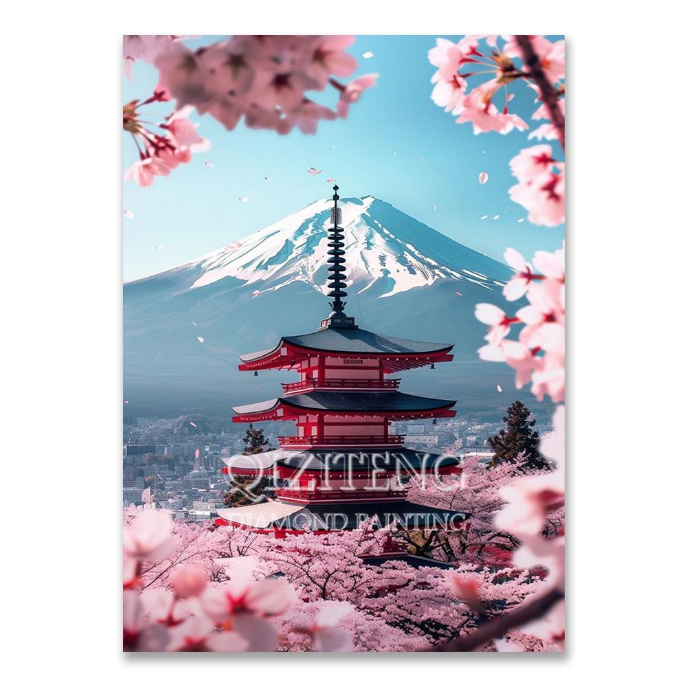 Europäische Architektur 5D DIY Diamantmalerei Set Naturlandschaft Voll Diamant Mosaik Kreuzstich Set Raumdekoration Geschenk