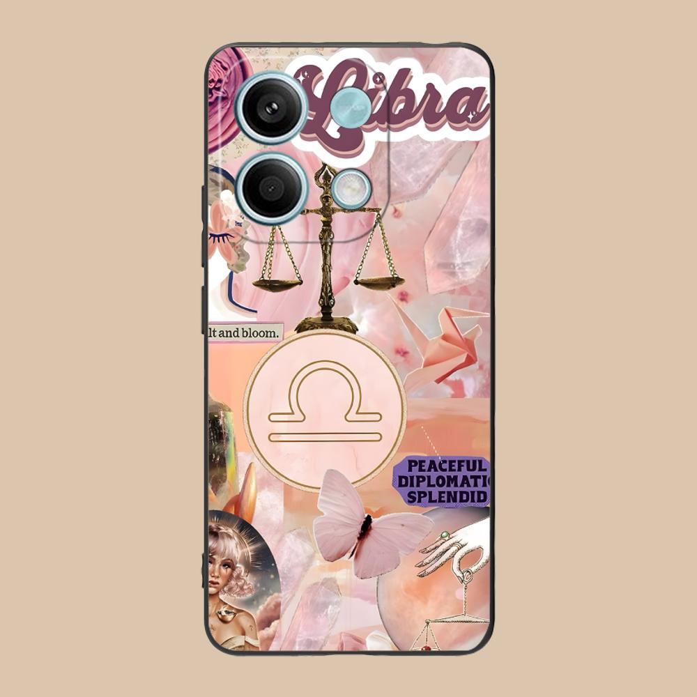 Zodiac Sign Libra Phone Case for POCO F8 F7 F6 F5 F4 F3 F2 Pro GT C75 C71 C65 C61 C40 Pro Ultra Soft TPU Shockproof Cover