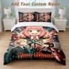 Bedding Set 1 Duvet Cover 2 Pillowcases Spy × Family Print Soft Bed Linen Bedroom Decor