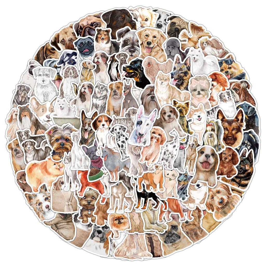 50PCS Cute Cartoon Puppy Stickers: Waterproof Decorative Decals for Phone, Tablet, Laptop, and Refrigerator