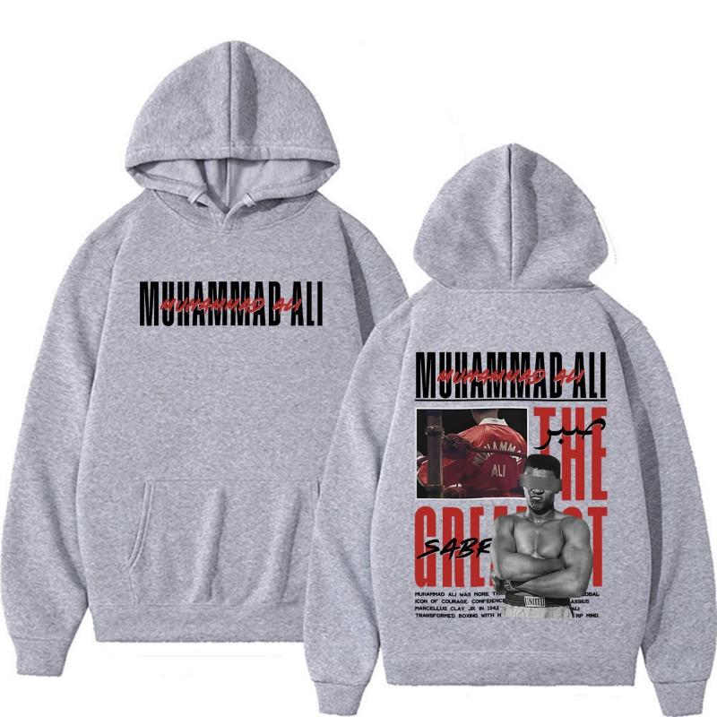 The Greatest Muhammad Ali Vintage Graphics Hoodies Men Women Fashion Cool High Street Sweatshirts Casual Fleece Oversized Hoodie