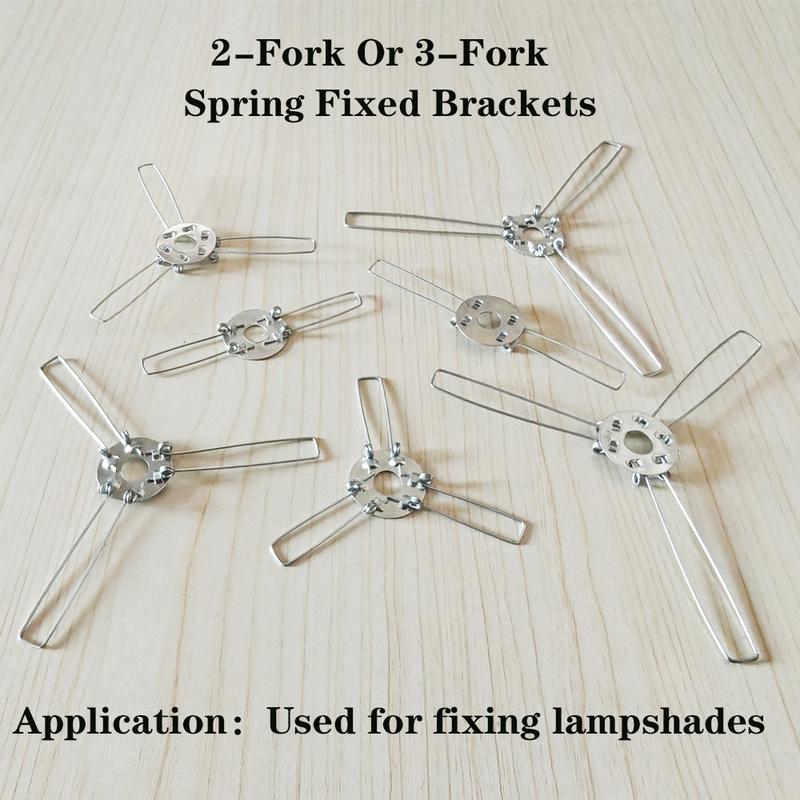 DIY 2-fork Or 3-fork Spring Brackets Fixing Spring Clip Fixing Lampshade Shrapne For Pendant Lamp Lighting fixture Accessories