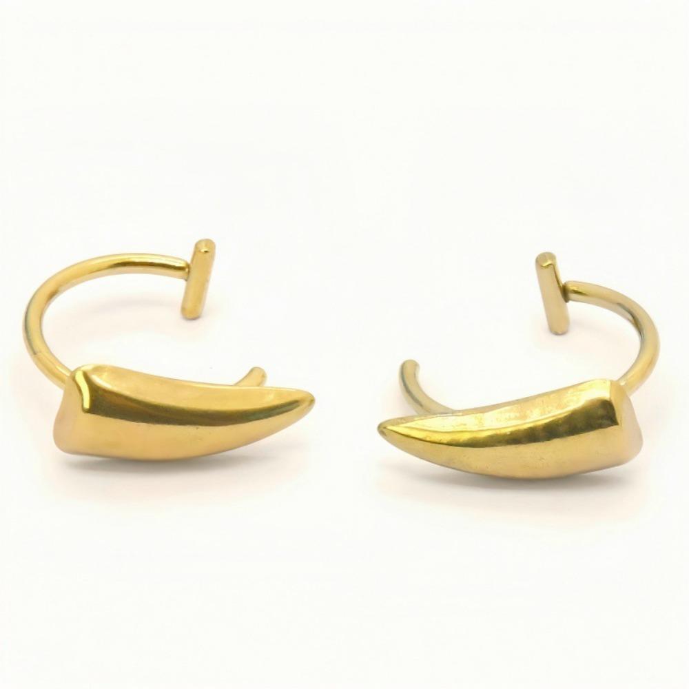 Forme de Croc de Vampire Anneau de Lèvre Faux Punk Sans Perçage Faux Piercing Labret Stud de Lèvre Acier Inoxydable Rond Clip pour Lèvres Faux