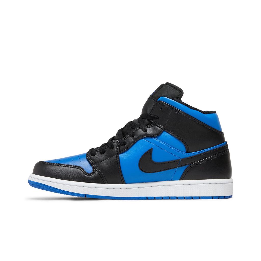 Air Jordan 1 Mid 'Black Royal Blue' (Unisex) Black / Royal Blue / Black / White Vintage Basketball Shoes DQ8426 042