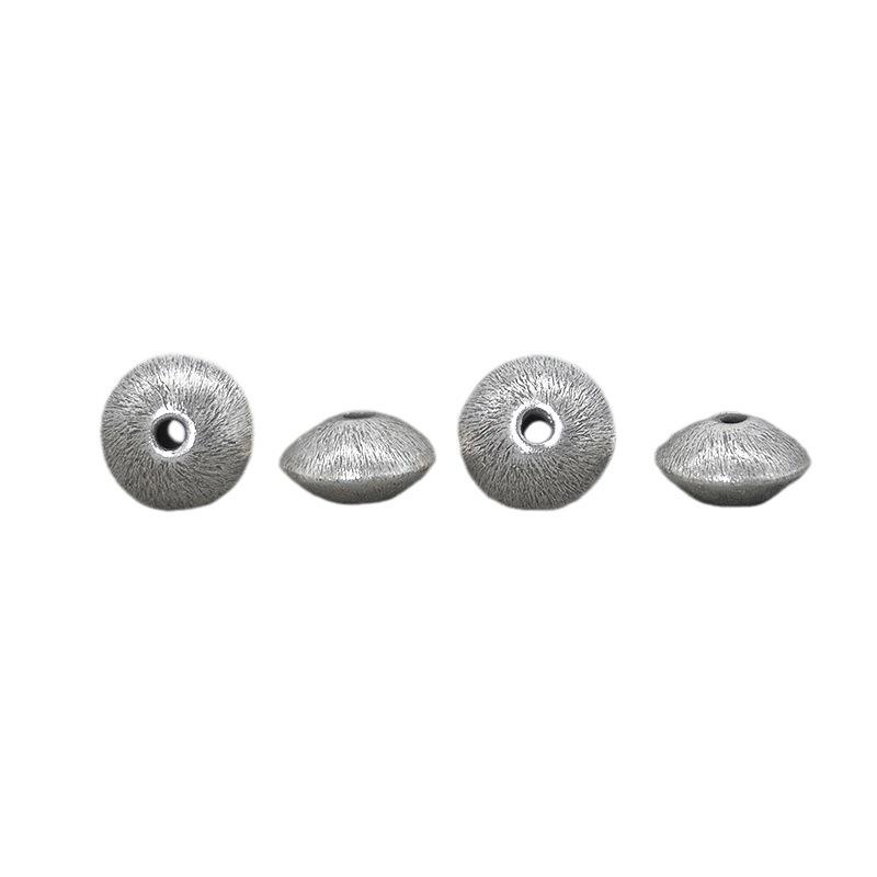 Handmade Thai Silver Brushed Pearlescent Saucer Bead Bracelet