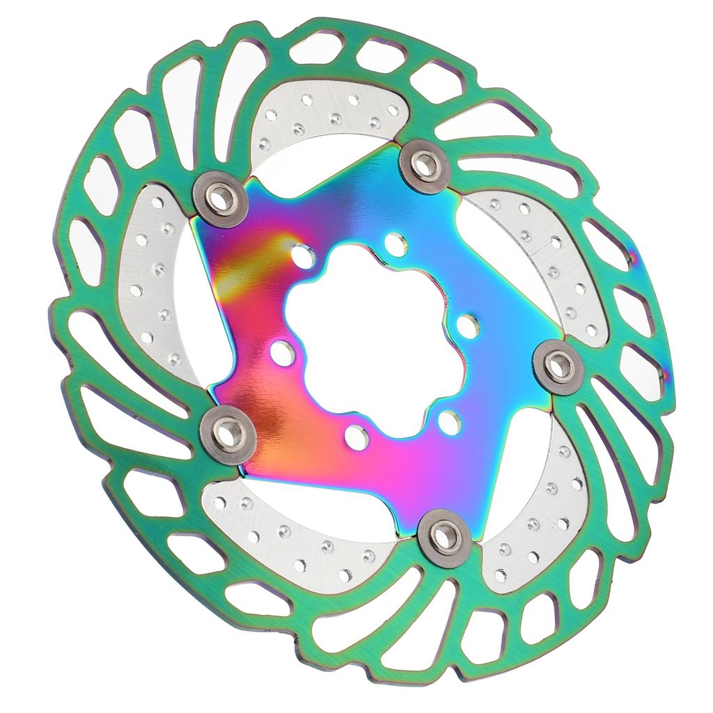Mountain Bike Plated Cooling Disc Brake Rotor 6 Nails Cycling Accessories(140mm 5.5in )