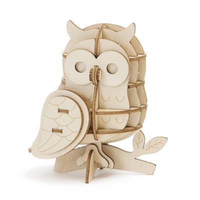 Uggla En 3D-pussel i trä och DIY-hantverkssats för både barn och vuxna pedagogisk leksak för pojkar och flickor en fantastisk 3D-konstverk och en bra present till vuxna