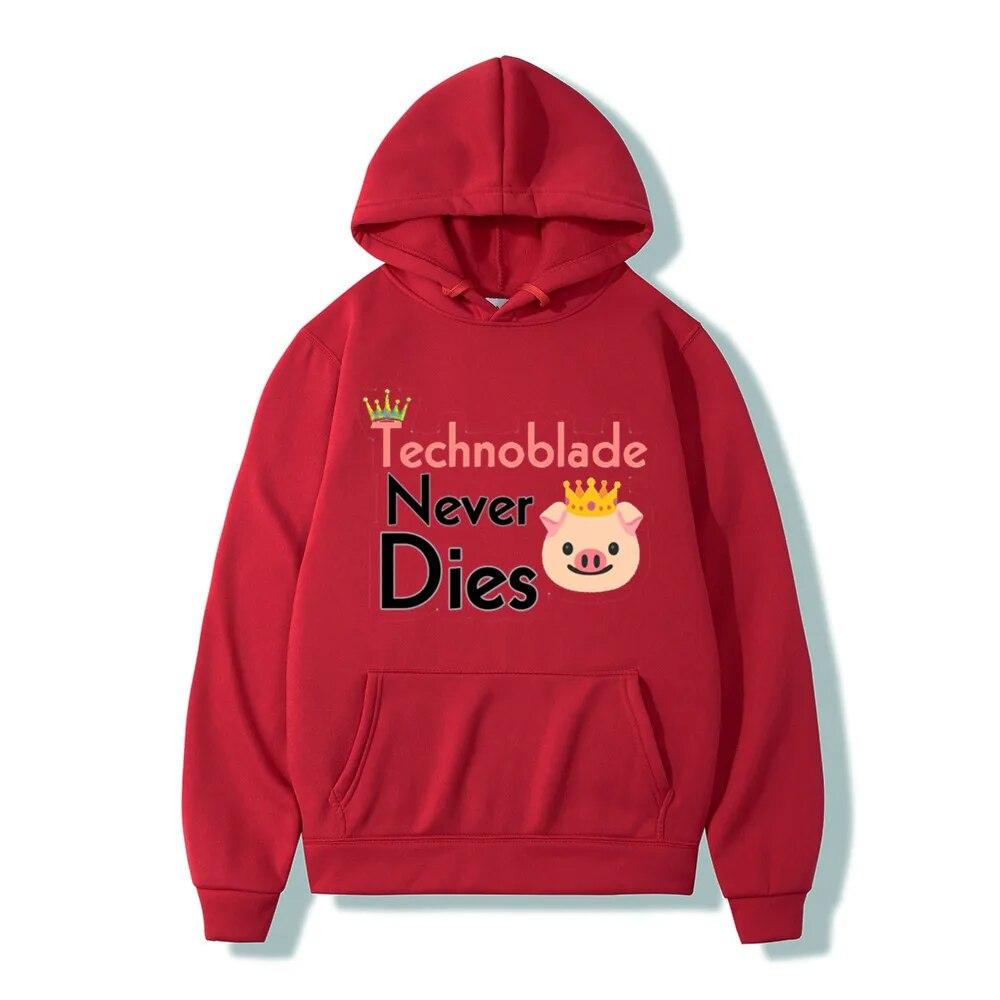 Streetwear Technoblade Miss You Unisex של קפוצ'ונים סווטשירט צמר חורף נשים קז'ואל היפ הופ סוודר Harajuku Hoody בגדי גברים