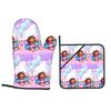 G-Gabbys Puppenhaus Ofenhandschuhe und Topfhandschuh-Sets à 2 Stück zum Backen, Küche, Kochen, BBQ-beständige, rutschfeste Handschuhe
