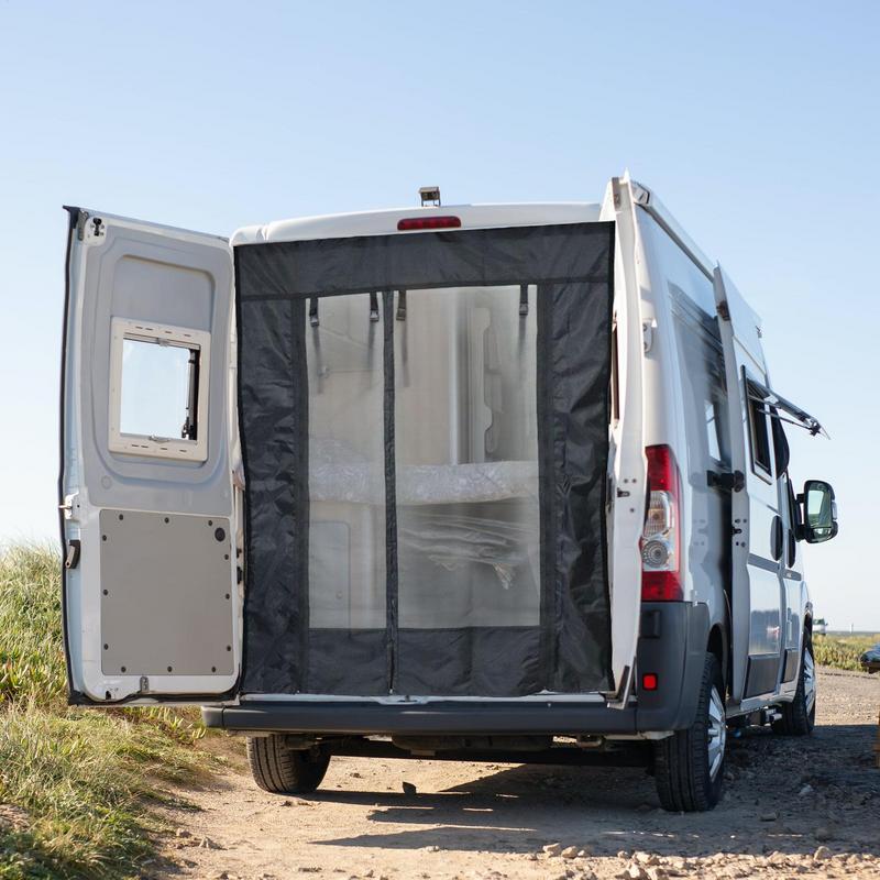 Screen for RV Door Fly Screen Breathable RV Door Mesh Net Curtains Fly Sun Protectors for Travel Vehicle Camping Outside Adults