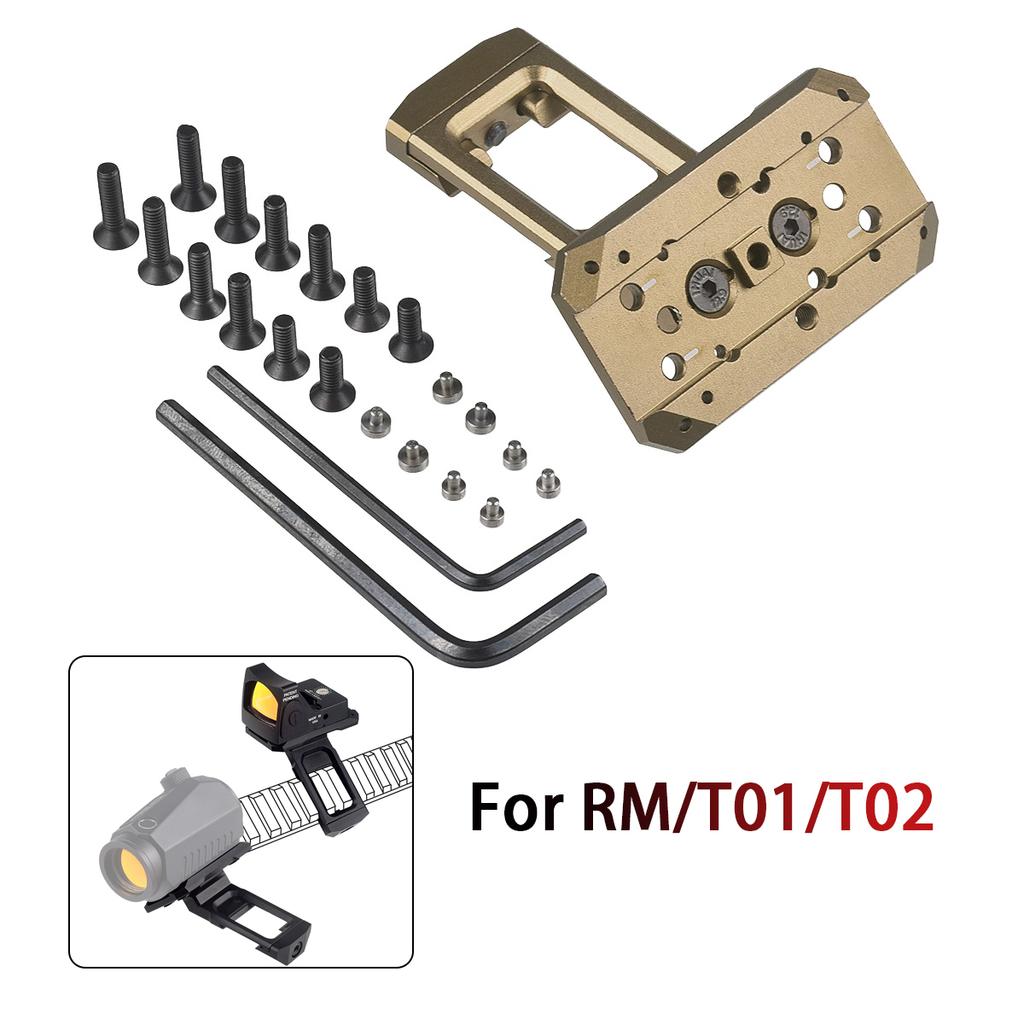T01 T02 Red Dot Sight UNITY Fast Riser Mount Duty RDS R5 Offset Mount 45° Side Mount Optic Bracket Sight Scope Raiser Optic Base