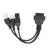 Motorcycle OBD 2 Extension Cable for Yamaha 3PIN 4PIN Honda 6Pin To OBDII 16Pin OBD2 Connector Plug Compatible with Motobike