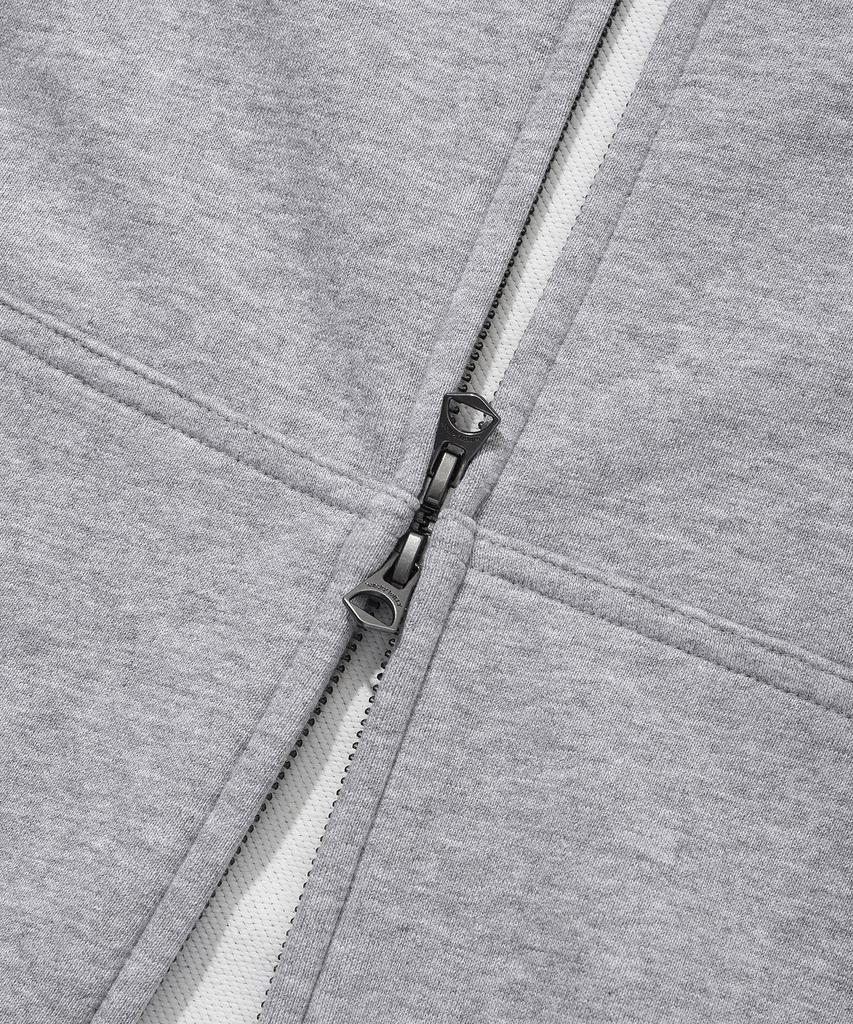 Wacky Willy Signature Kiki Wappen Zip-Up Hoodie Gray