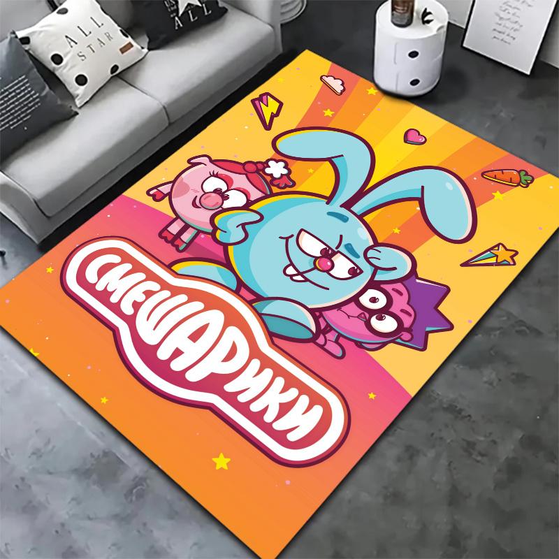 Smeshariki Carpet Rug for Living Room Bedroom Home Sofa Decoration,Kids play Nonslip Floor Mat