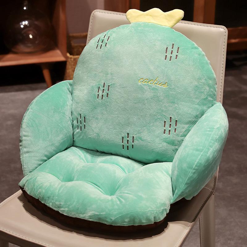 Cartoon Dinosaur Hamster Seat Cushion Office Chair Cushion Semi-Surrounded Waist Rest Bedroom Tatami Futon Seat Cushion
