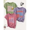 3 Pack of women's summer tops | Healing prints for coffee lovers T Shirt | Cute and trendy casual round-neck short-sleeve suit | 2026 Summer