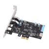 5Gbps PCIE USB Expansion Card with 2 Type C 2 USB 3.0 Type E 19Pin IDC Port PCIE Front Panel Adapter for Desktop PC