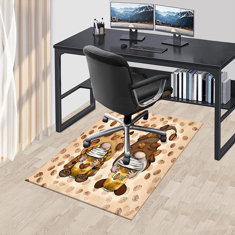 1PC Coffee Gnome Extra Large Non-Slip Floor Carpet, Office, Family, Bedroom, Studio - Large Area Rug Indoor Rugs, Vibrant Colors-A219