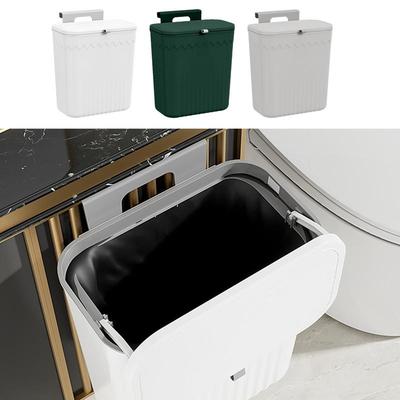 Colgador Cubo de Basura Contenedor de Basura de Cocina Cubo de Basura Contenedor de Basura Con Tapa Accesorios de Cocina Sin Taladro Contenedor de Basura