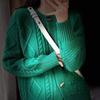 1005 wool thickened wooden button cardigan