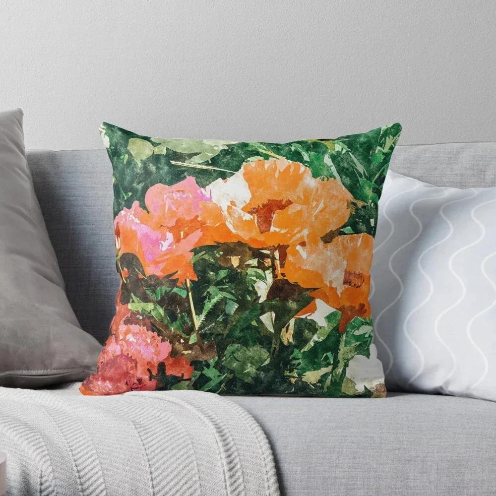 Home Decor Pillow Cover Tropical Fruit Plant Flower Pattern Print Office Sofa Luxury Cushion Cover