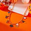 Gothic Punk Halloween Metal Chain Necklace For Women Men Vintage Black Spider Bat Pumpkin Ghost Clavicle Choker Festival Jewelry