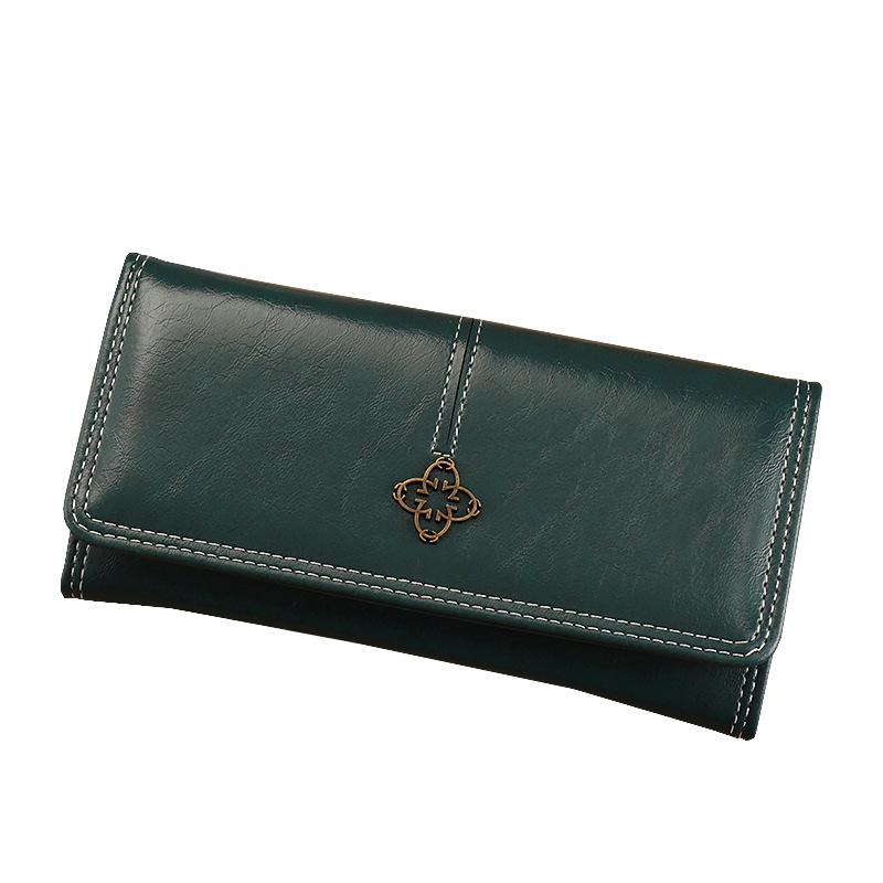 Multifunctional 0% off student handbag wallet women's long retro zipper large capacity multi-card change bag