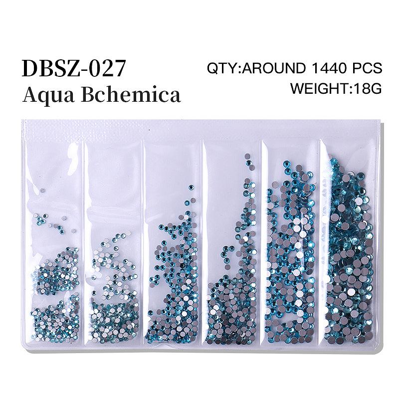 Long Bag Nail Art Jewelry Glass Flat Bottom Diamond Nail Art Diamond Nail Art Jewelry Mixed