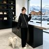 New oblique zipper ribs hooded couple cotton clothes women's fashion loose large size light cotton clothes
