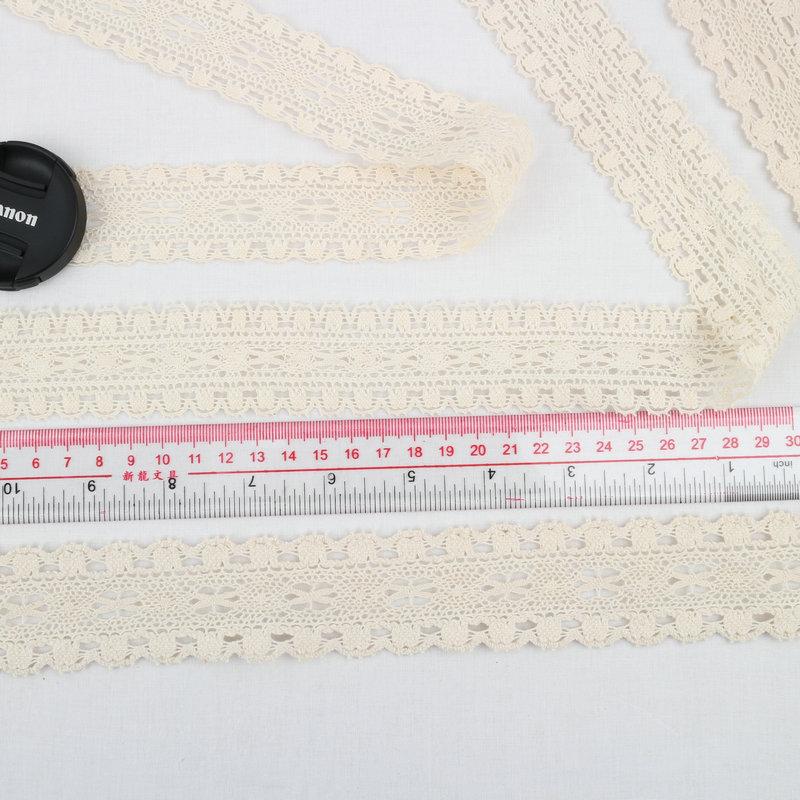 Pure Cotton Water-Soluble Cotton Thread Lace, Clothing Accessories, Woven Lace Thread Edge Decoration, Wide Lace Fringe