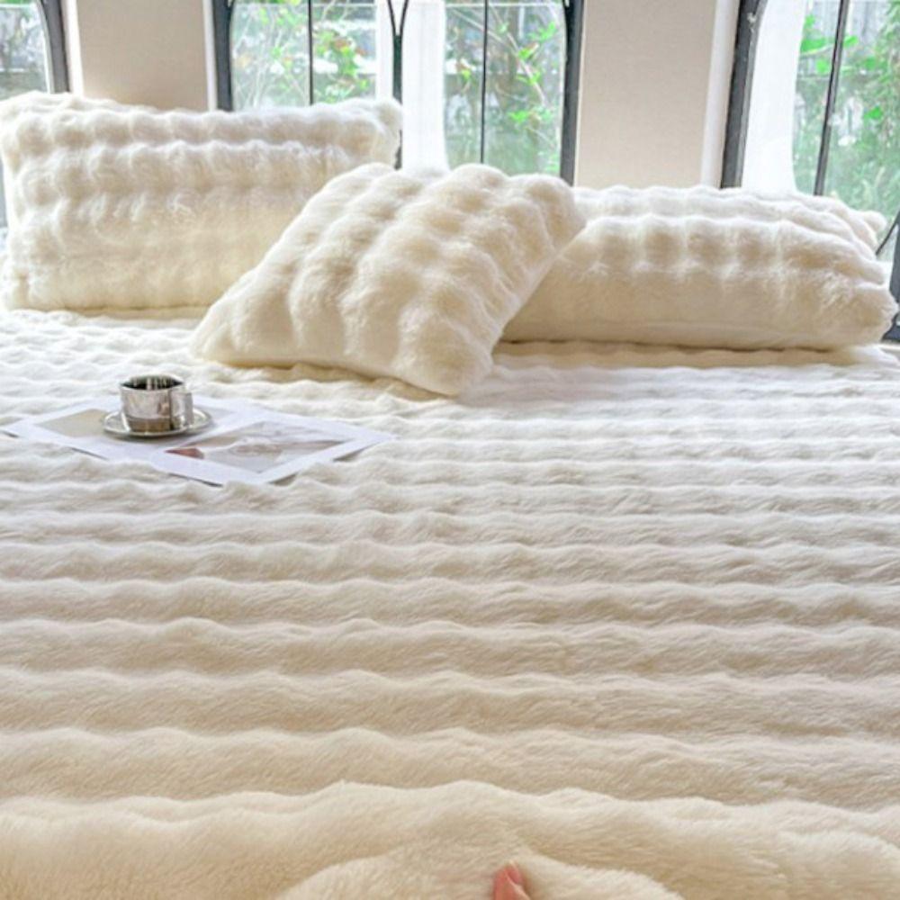 2pcs Thickened Plush Fur Pillowcase Fluffy Pillow Cover Sleep Pillowcase  Home Decoration