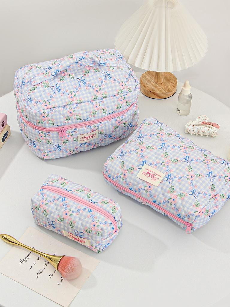 Simple Fresh Makeup Bag Large Capacity Multifunctional Cosmetic Storage Bag Portable Travel Toiletry Pouch for Cosmetics Brushes Toiletries Daily Use