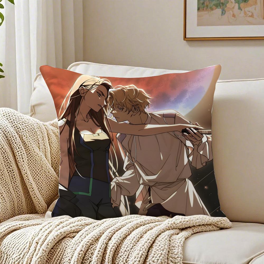 Futuristic Musical Korean Anime AAlien Stage Cushion Cover Pillowcase Antidustmite living Room Sofa Decor Cushion Room