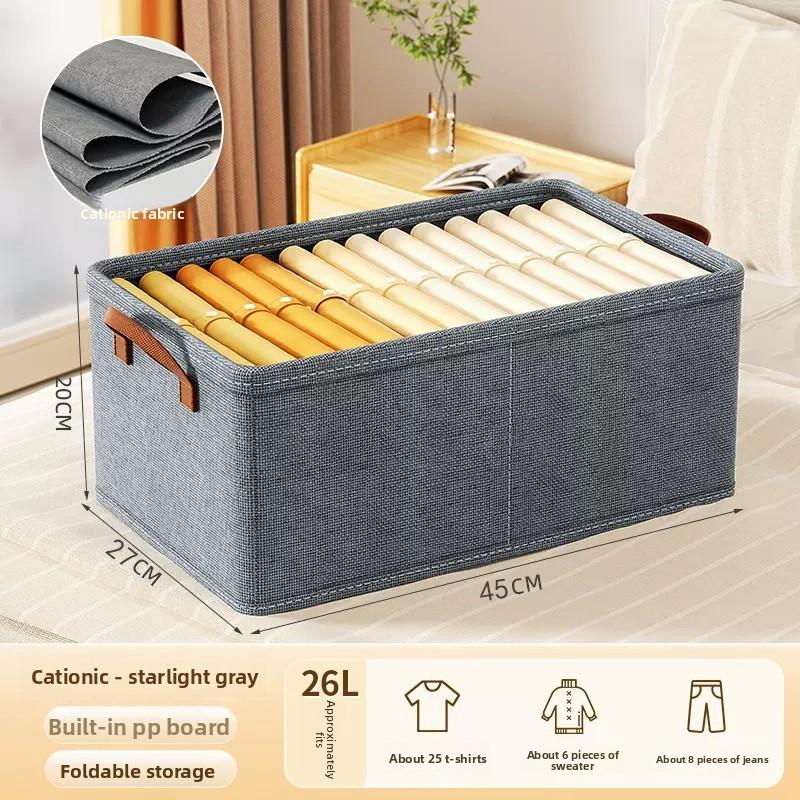 Clothes Storage Box, Household Clothes Organizer, Dormitory Fabric Wardrobe Tiered Storage Solution, Storage Basket