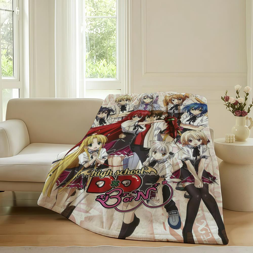 Anime High School DxD Blanket For Sofa Office Bed Plane Travel Sleep Read Relax Camping Soft And Warm