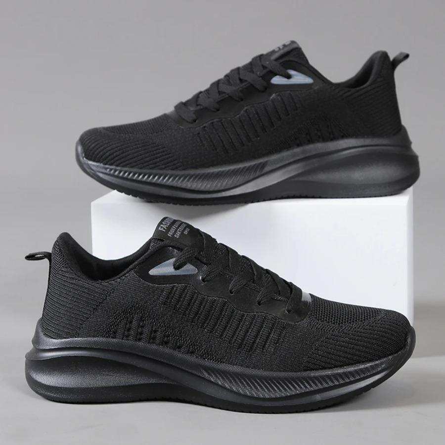 Men's casual sports shoes flying mesh surface breathable flat shoes for the elderly walking loafer training men's shoes 2025