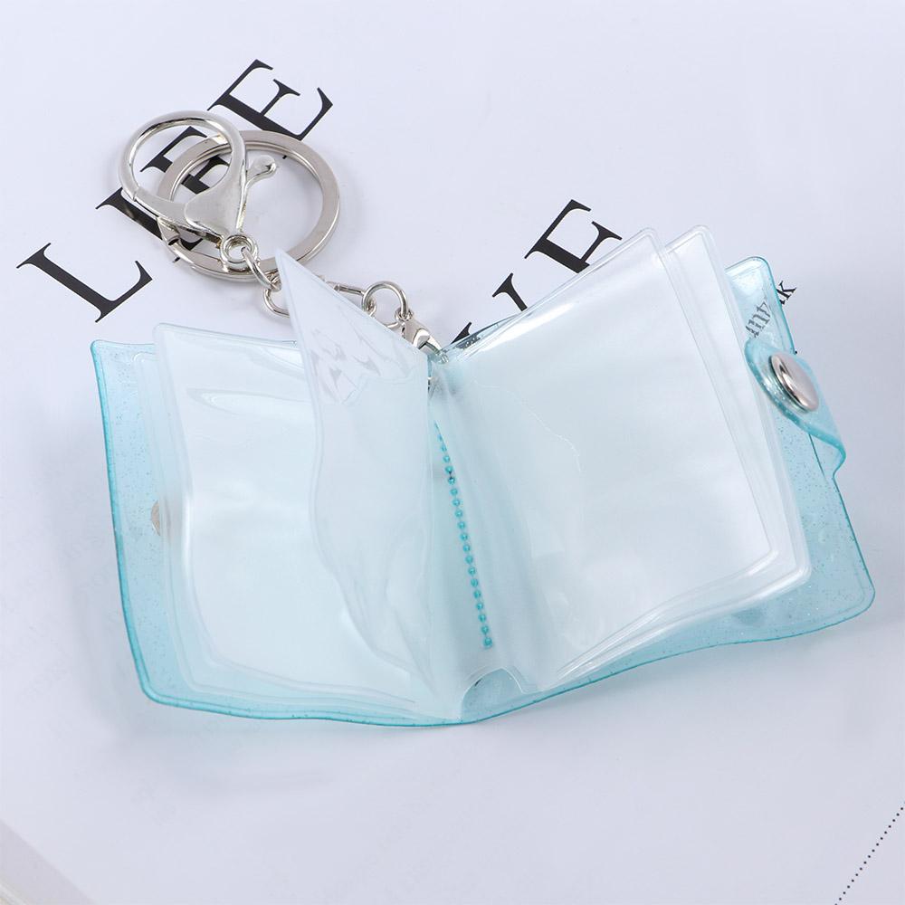 Holder Mini Interstitial Pictures Storage Card Bag Photo Album Keychain Card Book Keyring 1 2 Inch