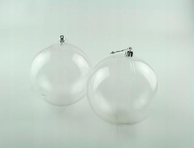 2-teilige transparente Kugel, 12 cm, zur Dekoration | XMT-15055