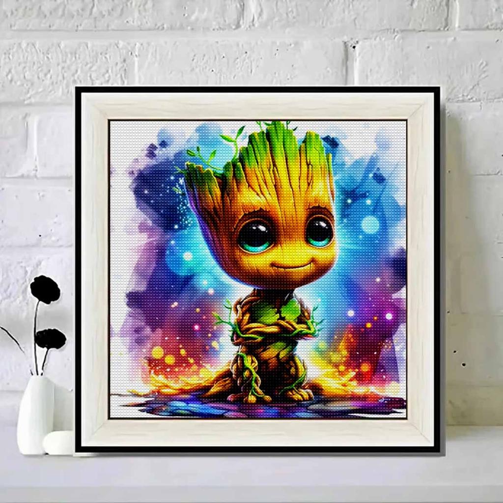 5D DIY Diamond Painting Decorative Q Version Groot Full Round Drill Scenery Diamond Embroidery Cross Stitch Kits Home Decor Gift