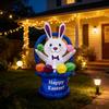 1.2-meter Inflatable Easter Egg, Flower Basket, And Bunny Model; Outdoor Holiday Decoration With LED Lights; Patio Ornament.