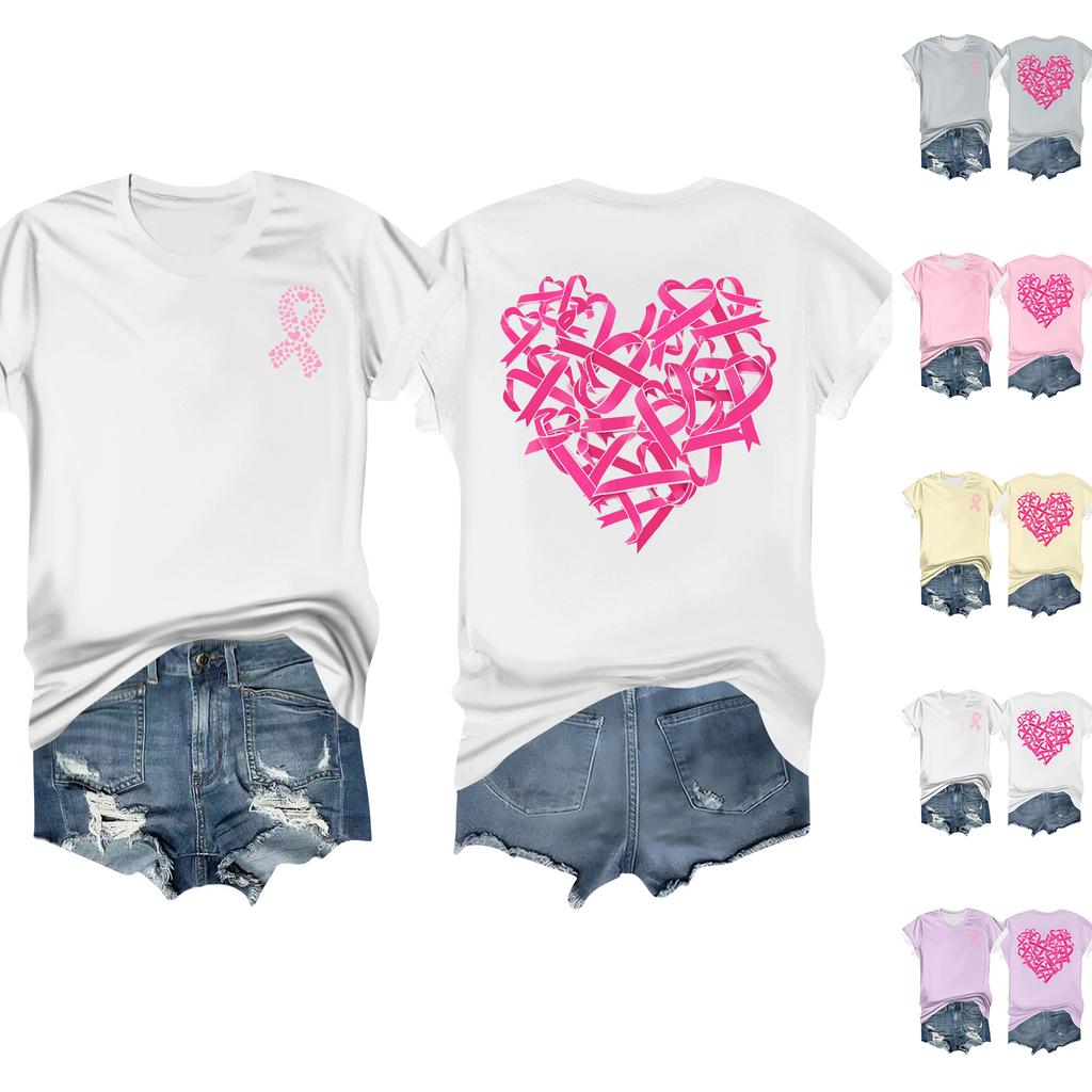 Dame Brystsløyfe Trykt Casual Kort Erm