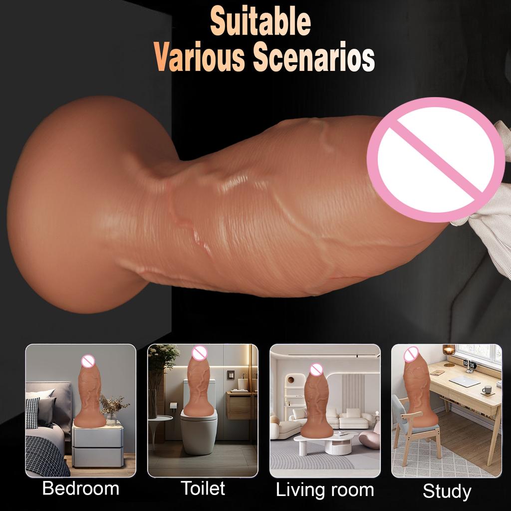 Super Large And Thick Female Egg Free Penis Silicone Simulation Soft Meat Penis For Couples To Satisfy Masturbation Device Adult Sex Toy
