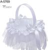 Innovative Portable Exquisite Workmanship Hand Flower Basket Feather Design Wedding Bridesmaid Flower Basket Scene Layout Prop