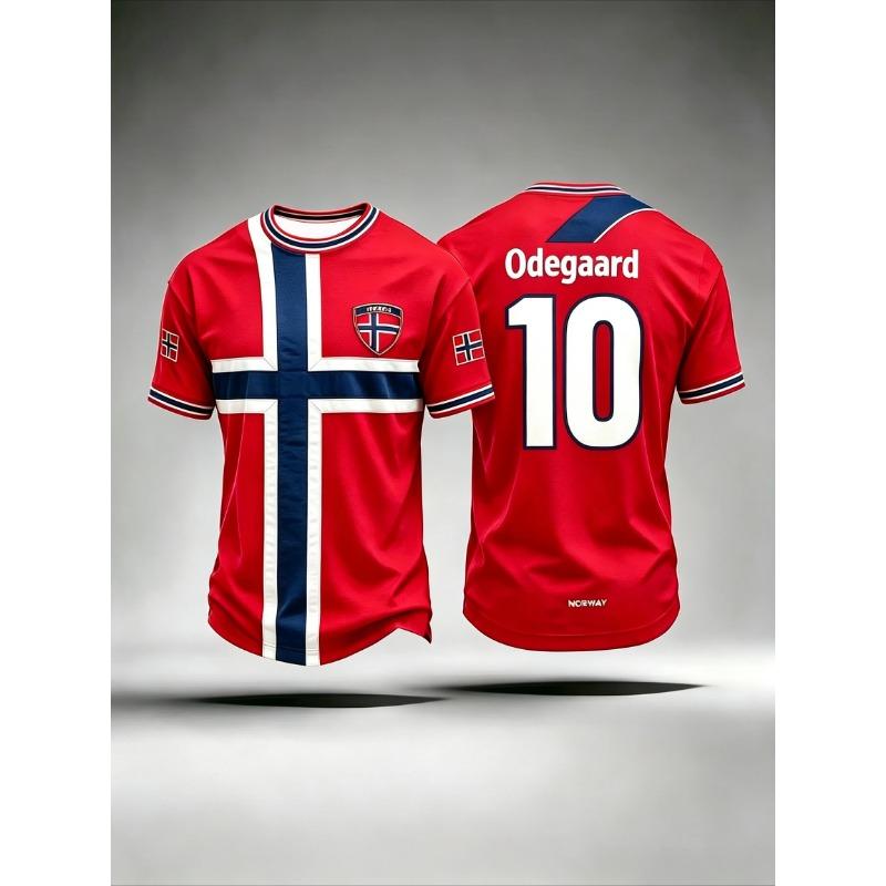 2026 Summer New Haaland #9 Norway Soccer Jersey Unisex Breathable 3D Print Football Shirt Sports Training Uniform for Men Women