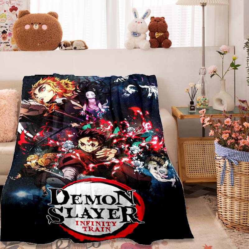 

The Anime-themed Kimetsu No Yaiba Blanket Is Perfect for Naps, Sofas, Living Rooms, Offices, Bedrooms, and Other Similar Spaces. 180x230cm